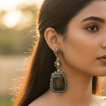 Load image into Gallery viewer, Sapphire &amp; Ruby Drop Earrings for Women | Statement Jewelry
