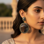 Load image into Gallery viewer, Sapphire &amp; Diamond Drop Earrings | 18k Gold Plated | Women&#39;s Jewelry
