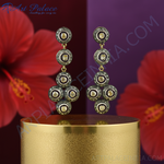 将图像加载到图库查看器中， 黄金钻石吊坠耳环 | 女士奢华珠宝礼品
