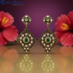 Load image into Gallery viewer, gold plating Emerald Earrings for Women | Statement Jewelry
