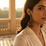 Load image into Gallery viewer, Ruby &amp; Diamond Dangle Earrings | 925 Silver | Women&#39;s Jewelry
