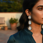 将图像加载到图库查看器中， 月光石银质水滴耳环 | 女士 | 礼物
