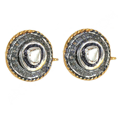 Gold plating & diamond stud earrings for women | luxury jewelry