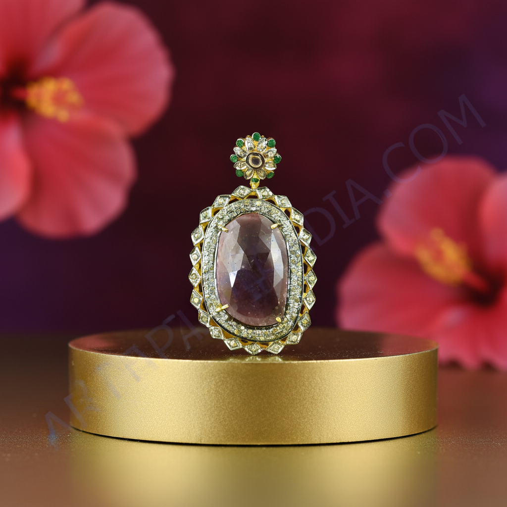 Sapphire & diamond pendant necklace for women | luxury jewelry