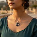 Load image into Gallery viewer, Sapphire &amp; Diamond Pendant for Women | Daily Wear Necklace
