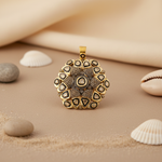 Load image into Gallery viewer, gold plating Diamond Cluster Pendant | Floral Design | Women's Jewelry
