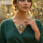 Load image into Gallery viewer, Gold Filigree Diamond Pendant for Women | Luxury Jewelry Gift
