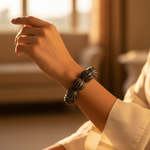 Load image into Gallery viewer, Oxidized Silver Bead Charms | Gemstone Embellished | Jewelry Gifts
