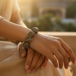 Load image into Gallery viewer, Gemstone Beaded Ball Pendant | Silver Ruby Emerald Jewelry
