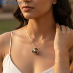 Load image into Gallery viewer, gold plating &amp; Black Stone Orb Pendant | Fashion Jewelry Gift
