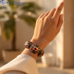 Load image into Gallery viewer, Ruby &amp; Diamond Beads in Gold Plating for Jewelry Making
