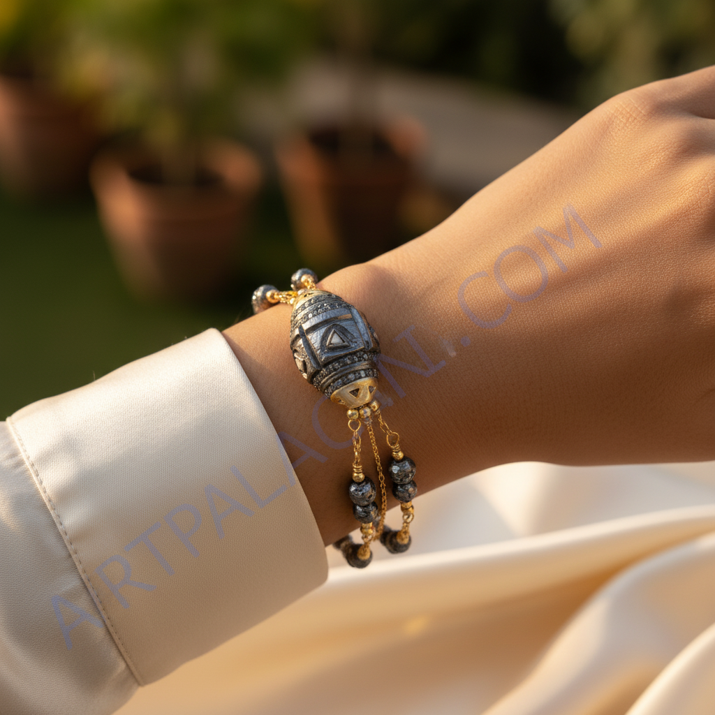 Beaded Silver Ring with Diamonds | Luxury Ring for Women