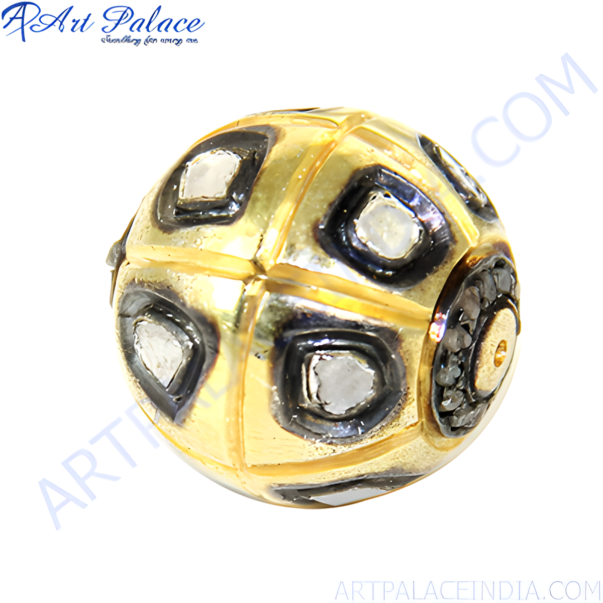 Gold beaded bracelet with diamonds, luxury women's jewelry, unique design