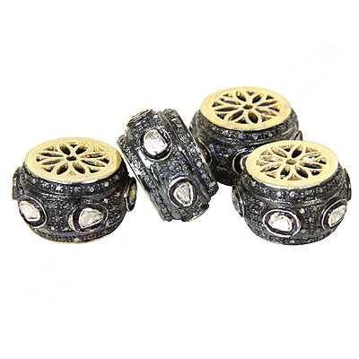 Black Rhodium Diamond Beads - Luxury Jewelry for Women