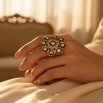 Load image into Gallery viewer, gold plating Ring with Diamond Cluster | Women&#39;s Ring | Statement Jewelry
