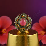 Load image into Gallery viewer, gold plating Ruby &amp; Diamond Ring for Women | Statement Jewelry
