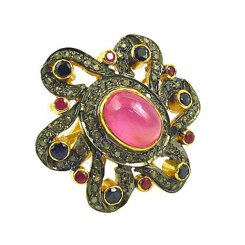 Gemstone Ring for Women | Ruby & Sapphire | Art Palace Jewelry