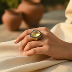 Load image into Gallery viewer, Yellow Sapphire Ring with Diamond Accents for Women | Gold Jewelry
