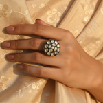 Load image into Gallery viewer, gold plating Ring with Diamond Cluster | Women&#39;s Jewelry | Gift
