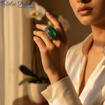 将图像加载到图库查看器中， 祖母绿钻石戒指 | 镀金 | 女士珠宝
