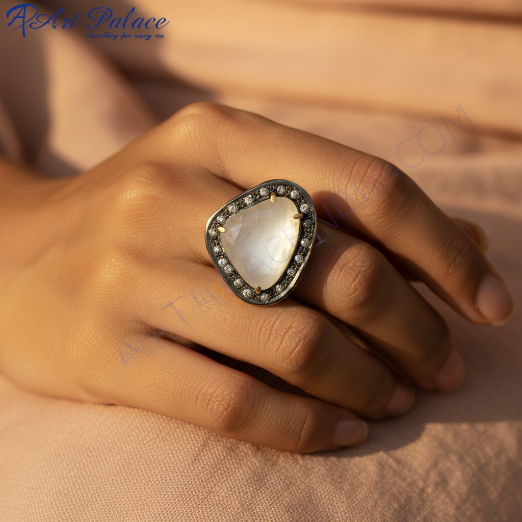 gold plating Ring with Diamond & Gemstone Accents | Women's Jewelry