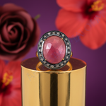 Load image into Gallery viewer, Ruby &amp; Diamond Ring | Gold Finish | Women&#39;s Ring
