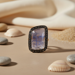 Load image into Gallery viewer, Sapphire &amp; Diamond Ring | Blue Sapphire Gemstone Ring
