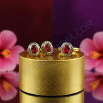 Load image into Gallery viewer, Ruby Earrings &amp; Ring Set | Gold Plated Jewelry | Gift for Her

