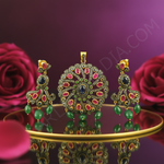 Load image into Gallery viewer, Ruby &amp; Emerald Earrings Set for Women | Luxury Jewelry
