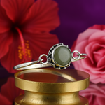 Load image into Gallery viewer, 925 Silver Green Stone Bangle Bracelet for Women | Daily Wear
