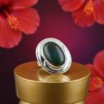 Load image into Gallery viewer, Silver Malachite Ring for Women | Gemstone Statement Jewelry
