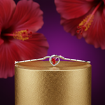 Load image into Gallery viewer, Silver Anklet with Red Gemstones | Women&#39;s Delicate Jewelry
