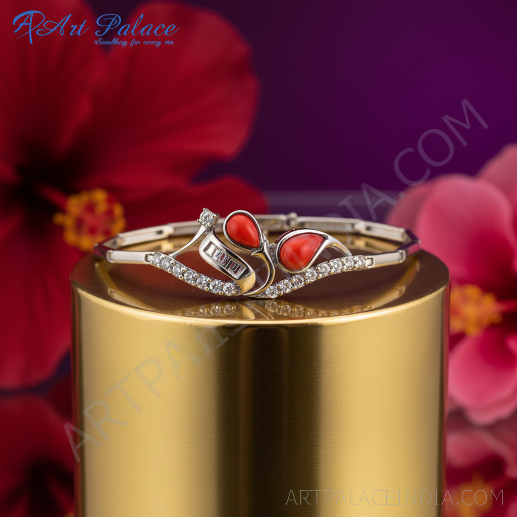 Silver Coral Bracelet for Women | Silver Jewelry Gift