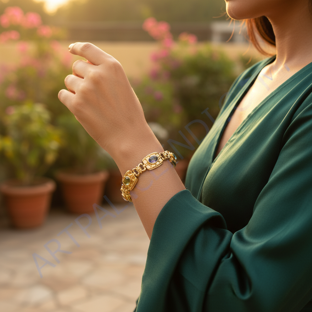 gold plating Gemstone Bracelet for Women | Luxury Jewelry