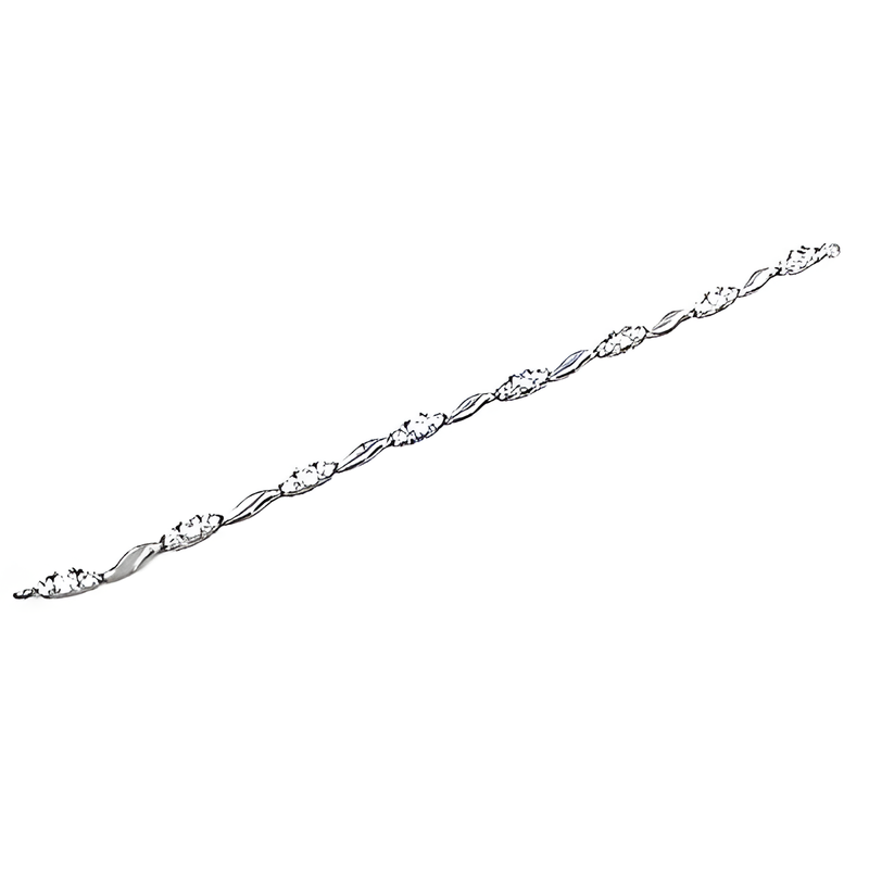 Pretty Cubic Zirconia Gemstone Silver Bracelet Classic Cz Bracelet Glittering Cz Bracelet