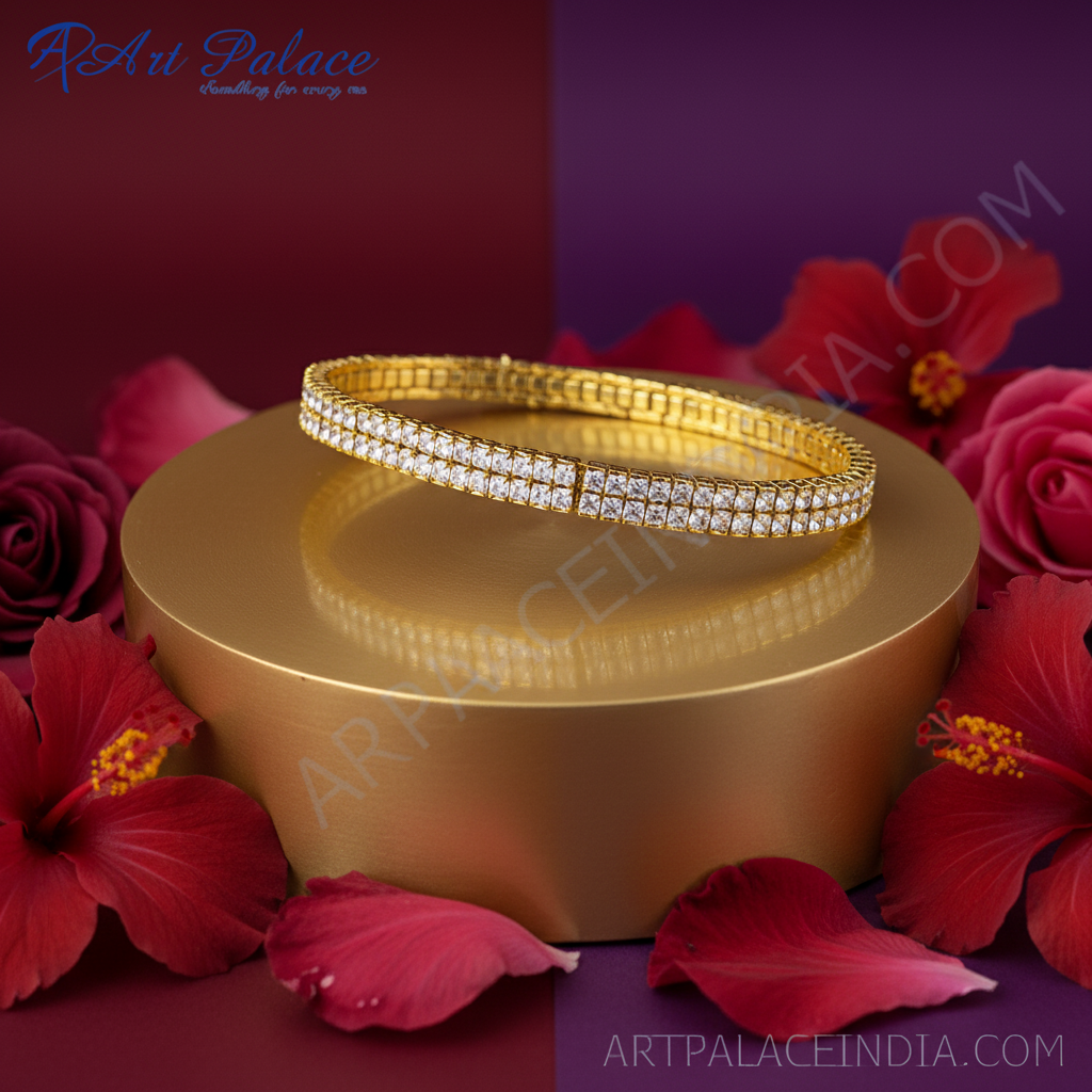 Gold plating crystal bracelet for women | party wear | gift