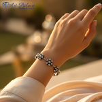 Load image into Gallery viewer, 925 Silver Flower Bracelet for Women | Delicate Jewelry Gift
