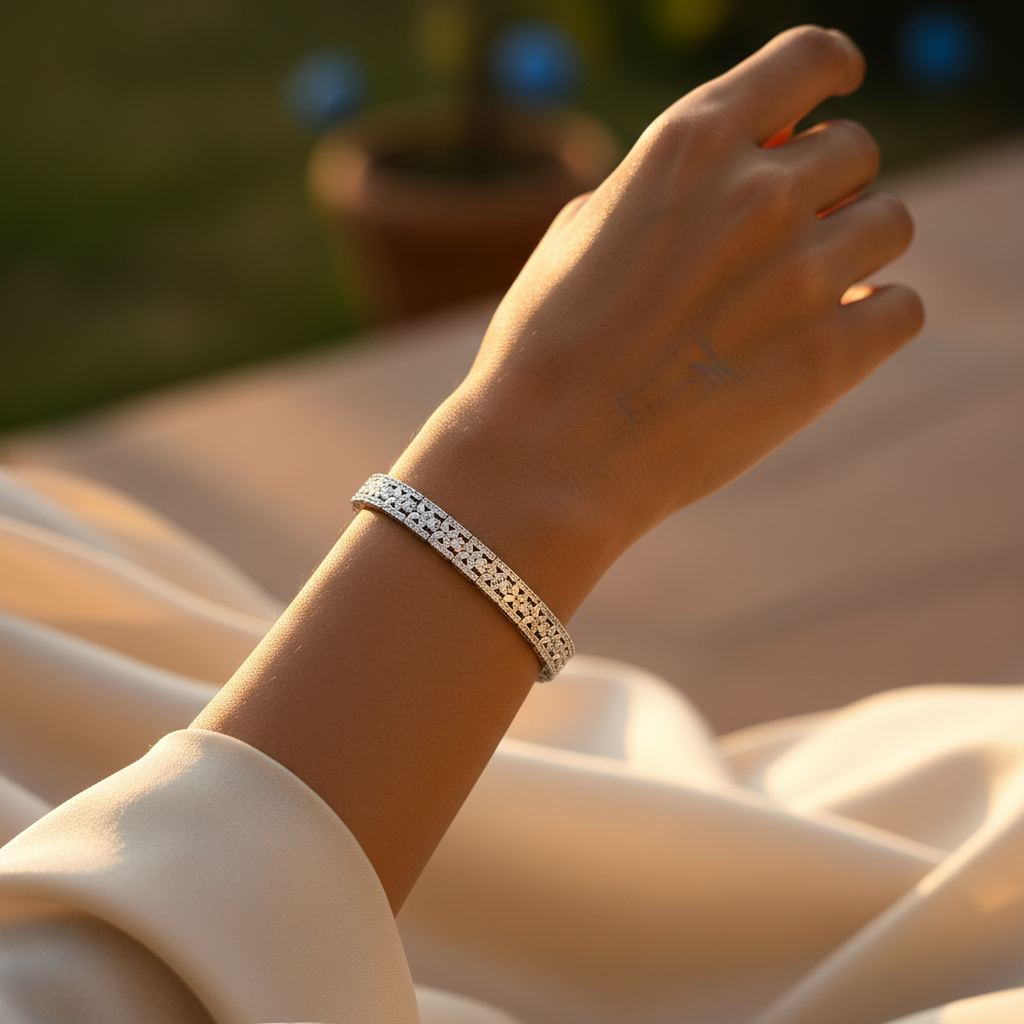 925 silver filigree bracelet for women | daily wear jewelry