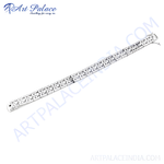 Load image into Gallery viewer, 925 sterling silver filigree bracelet, white silver, delicate chain, women&#39;s jewelry
