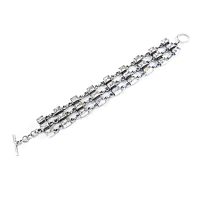 Ultimate CZ Cubic Zirconia Gemstone Silver Bracelet - Sparkling Jewelry for Every Occasion