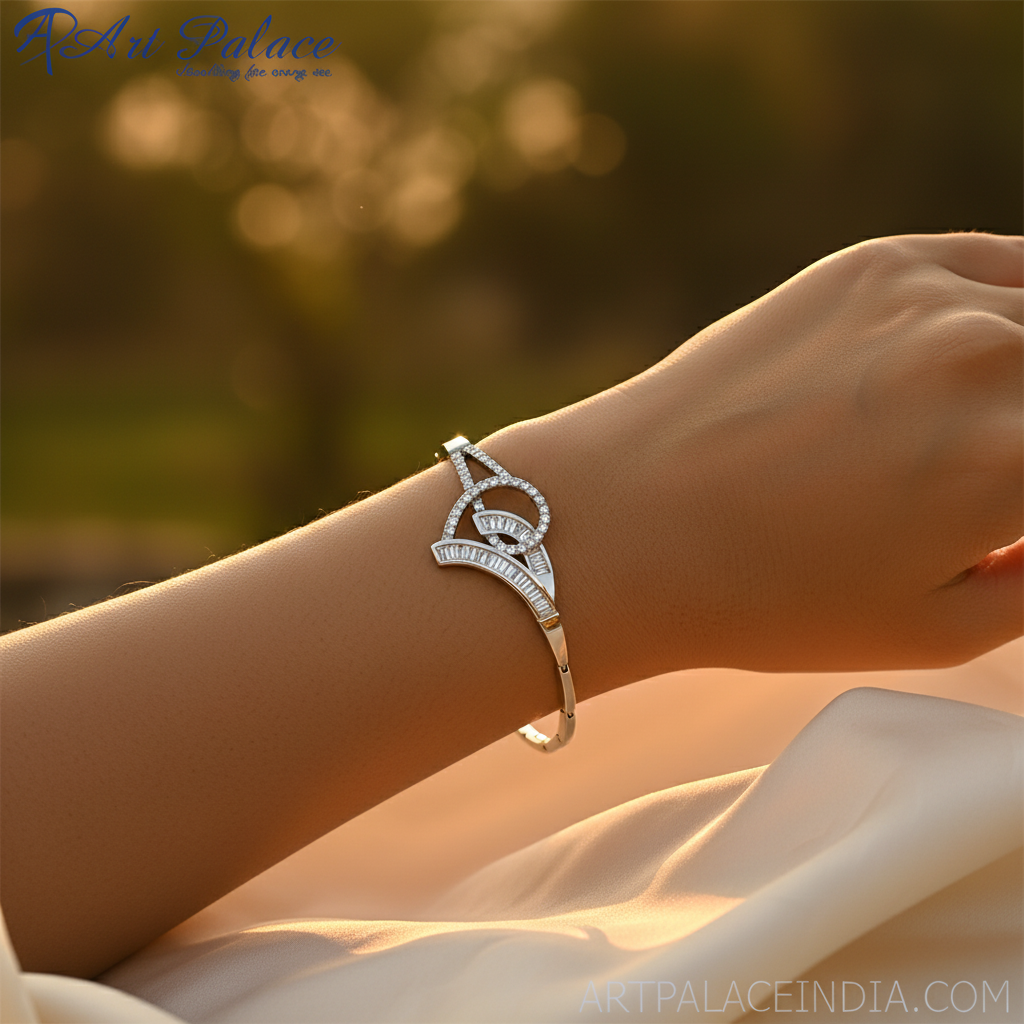 Silver Diamond Bracelet for Women | Elegant Jewelry Gift