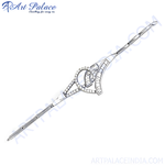 Load image into Gallery viewer, Silver bracelet with diamond accents, elegant design for women, perfect jewelry gift.
