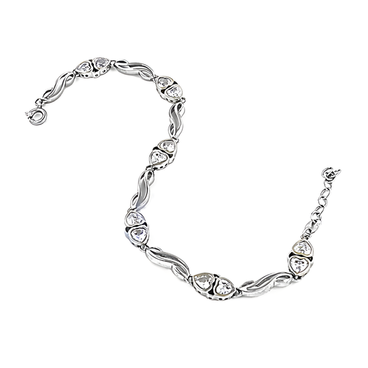 Hot Sale Fashion Cubic Zirconia Gemstone Silver Bracelet Cz Silver Bracelet Glamours Cz Bracelet