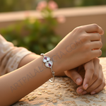 Load image into Gallery viewer, Pulsera de rubí de plata | Pulsera de piedras preciosas de corazón para mujer
