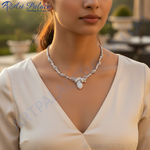 Load image into Gallery viewer, Silver Diamond Necklace for Women | Luxury Jewelry Gift
