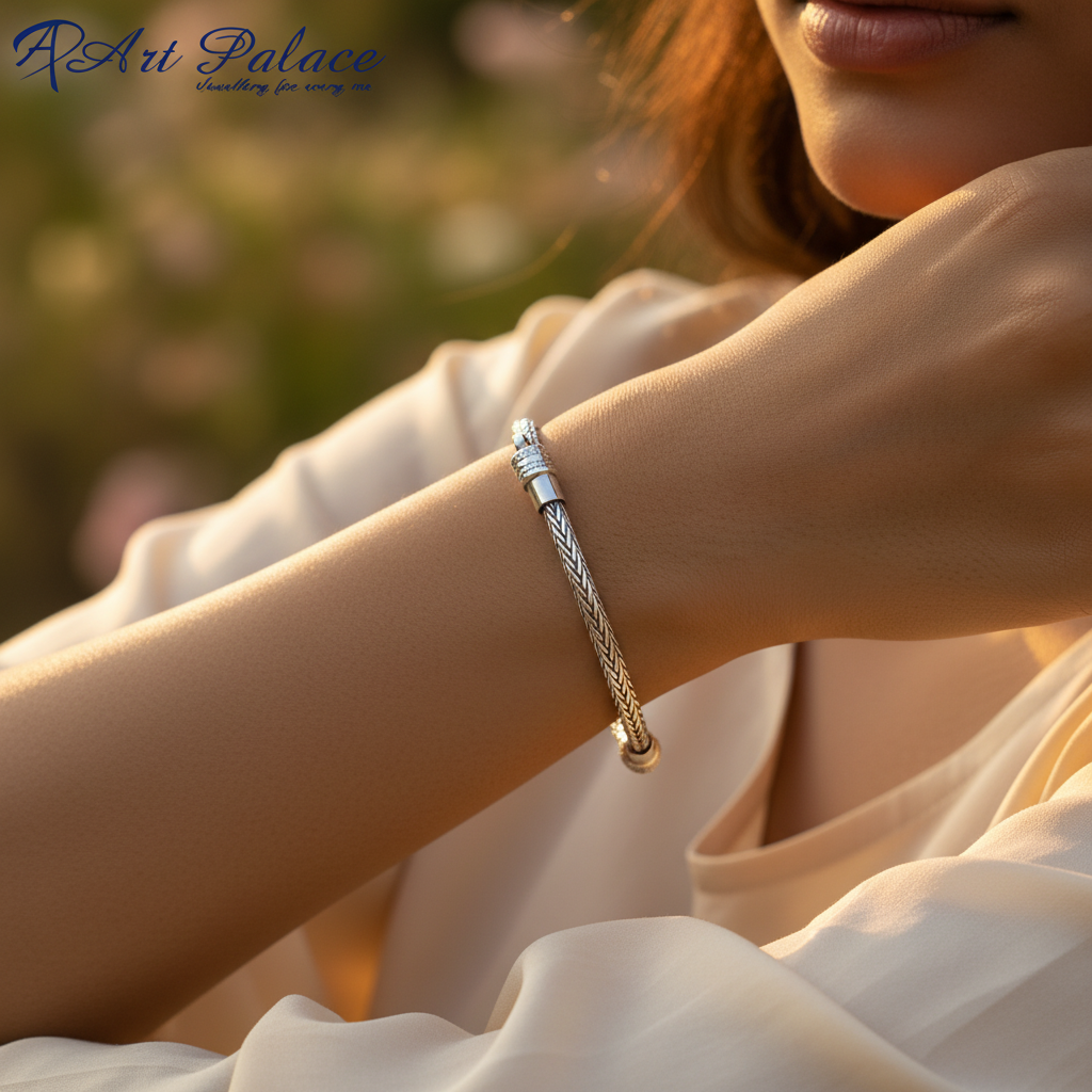 925 Silver Braided Anklet for Women | Daily Wear