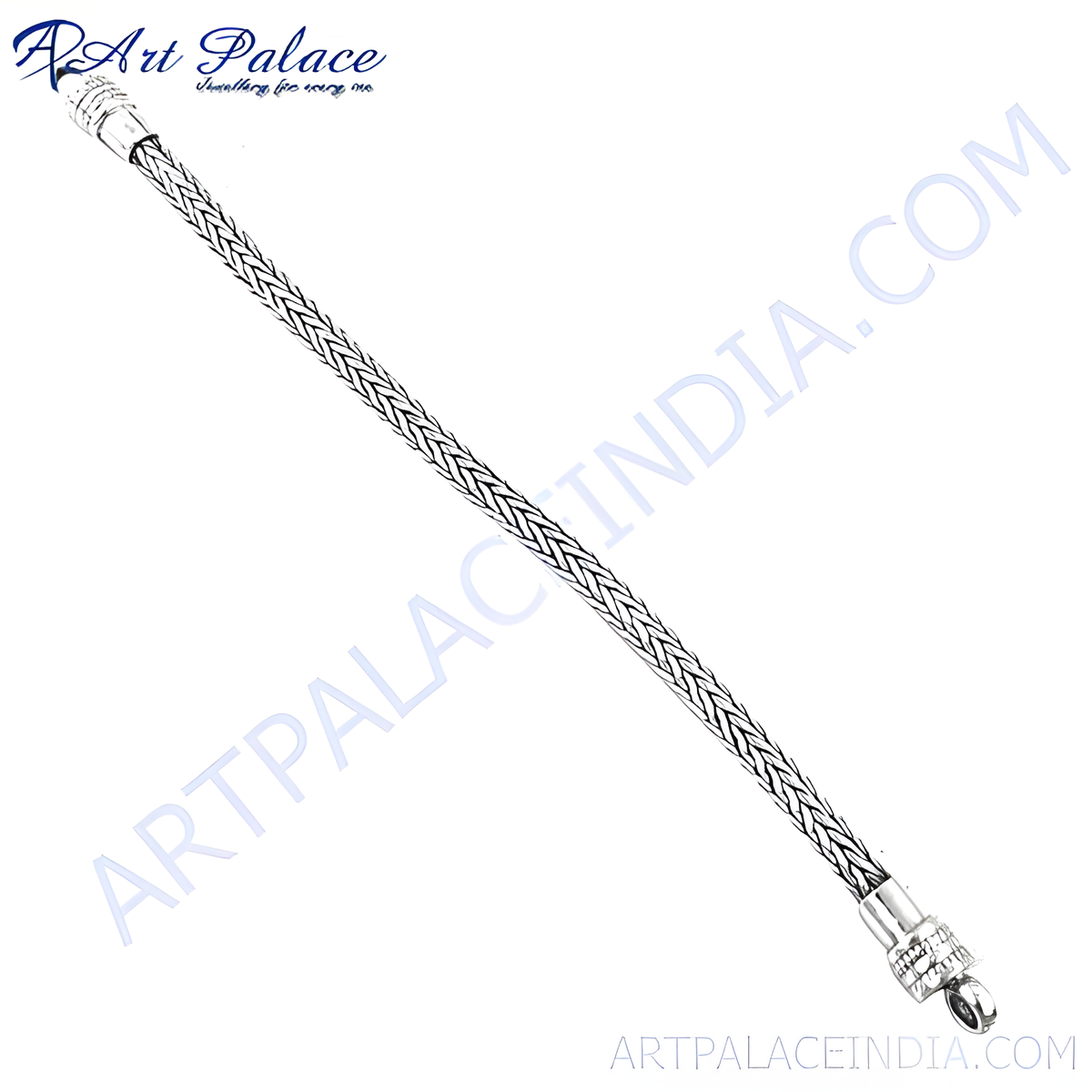 Sterling silver braided anklet for women, featuring a secure clasp and classic design