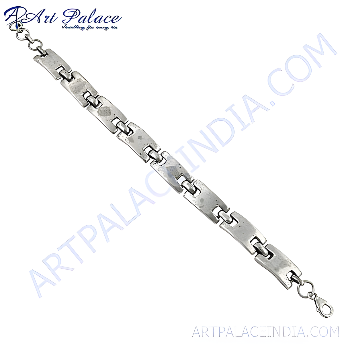 Sterling silver chain link bracelet for men, a handcrafted piece for daily wear