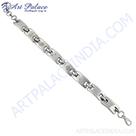 Load image into Gallery viewer, Sterling silver chain link bracelet for men, a handcrafted piece for daily wear
