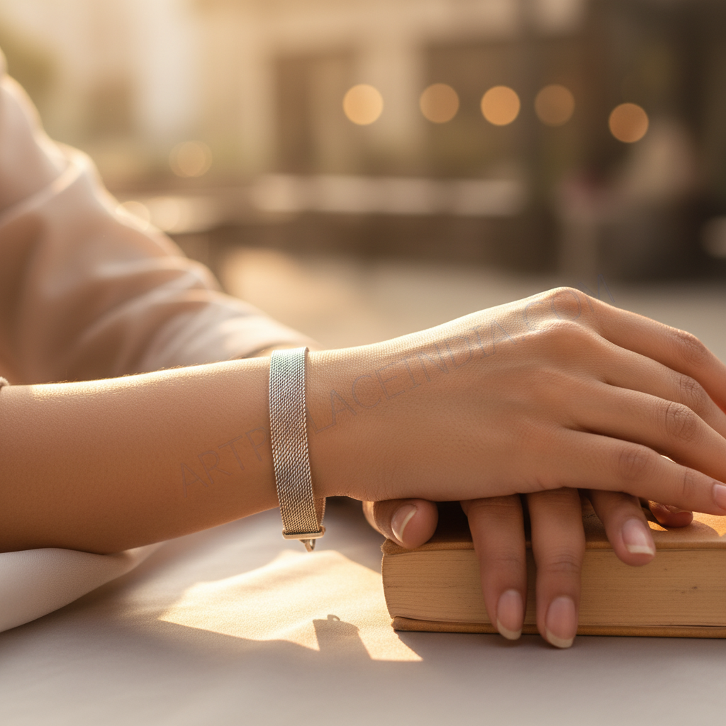 Silver mesh chain bracelet | women's jewelry | gift